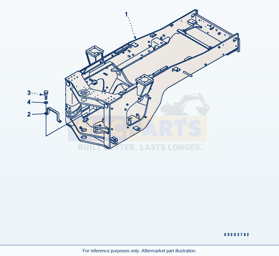Komatsu WA380-5 Rear Frame (For Log Fork Weight And Pool Fuel) parts diagram