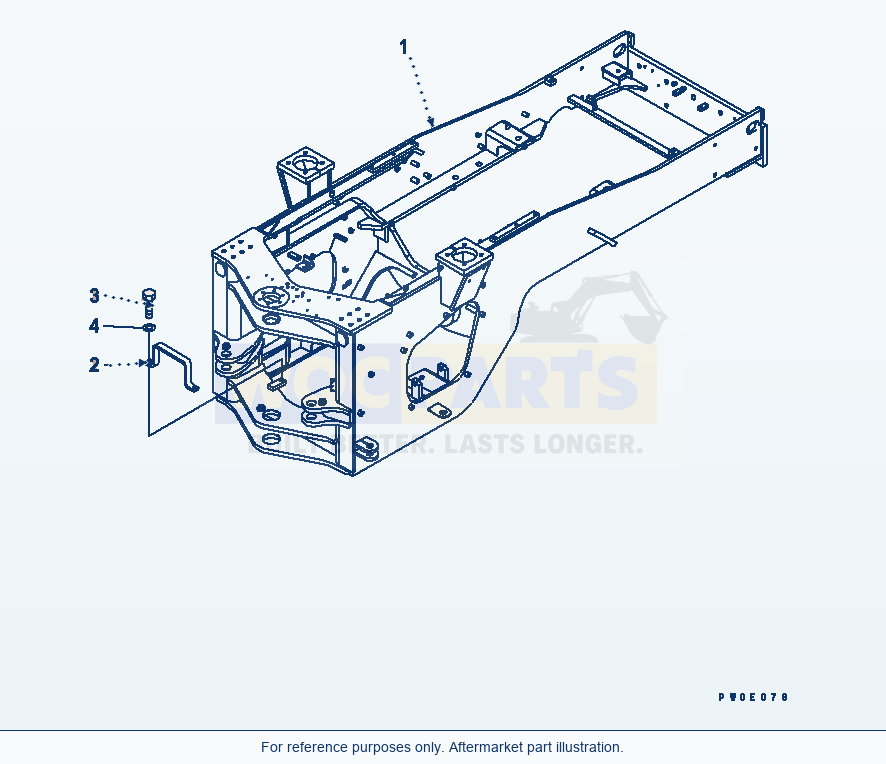 Komatsu WA380-5 Rear Frame Serial 60001-UP parts diagram