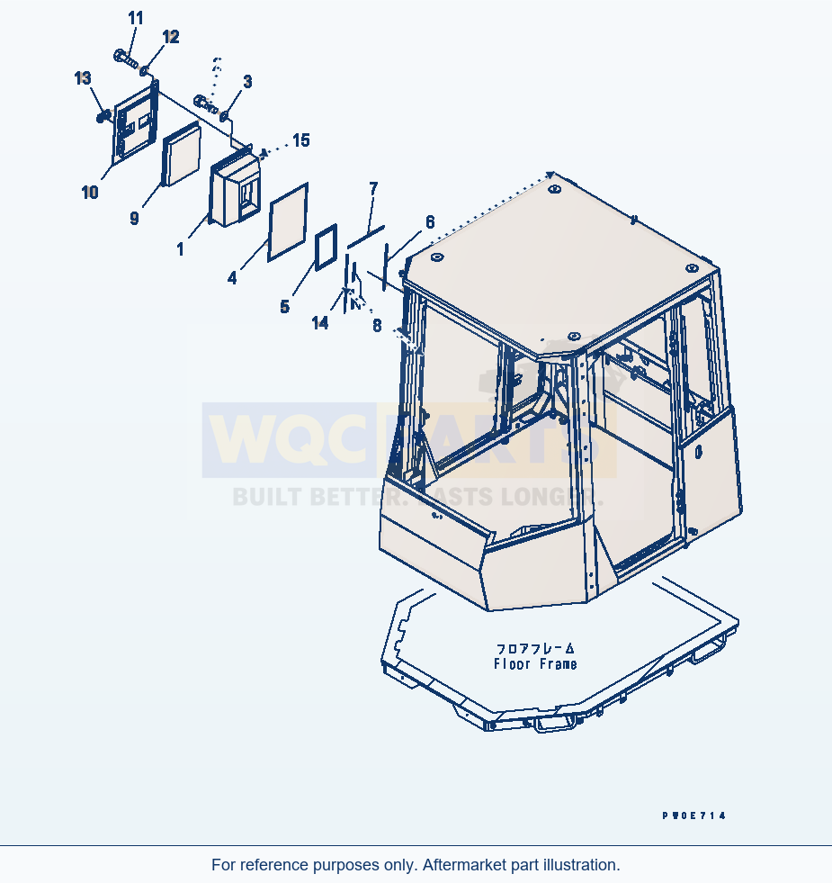 Komatsu WA380-5 Air Conditioner And Duct Less (Except Japan) parts diagram
