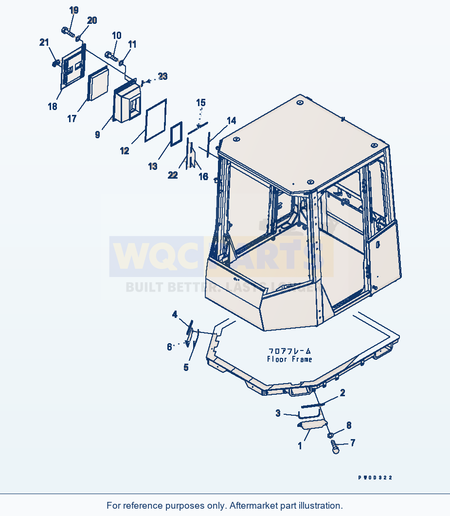 Komatsu WA380-5 Air Conditioner And Duct Serial 60001-UP parts diagram