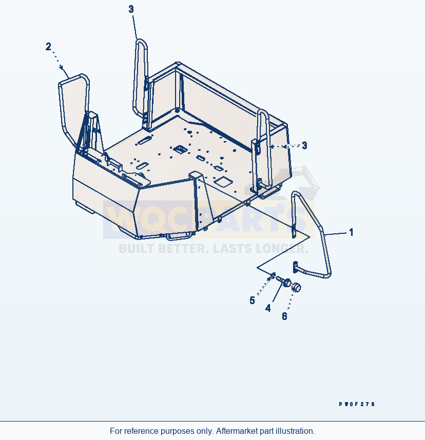 Komatsu WA380-5 Compartment (Hand Rail) parts diagram
