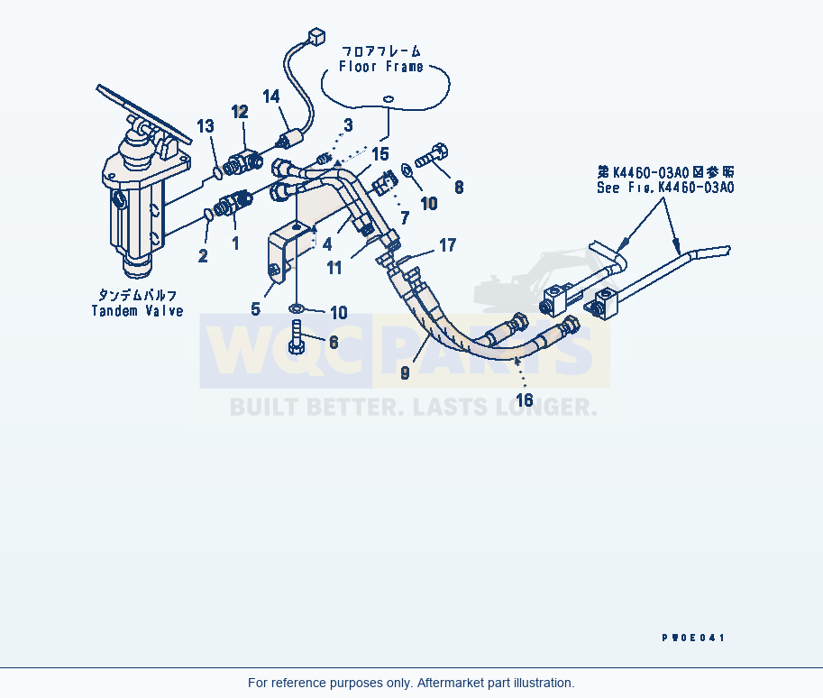Komatsu WA380-5 Floor Frame (Brake Accesory) parts diagram