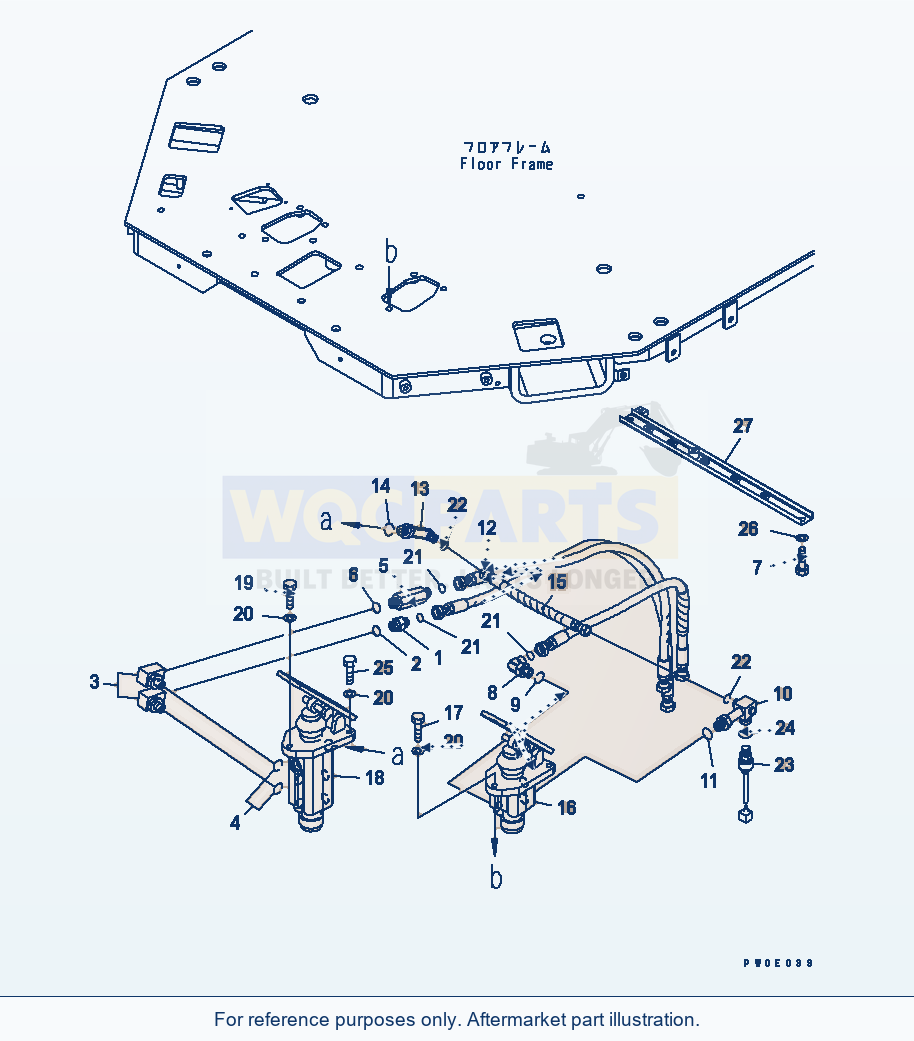 Komatsu WA380-5 Floor Frame (Brake Floor) Serial 60001-UP parts diagram
