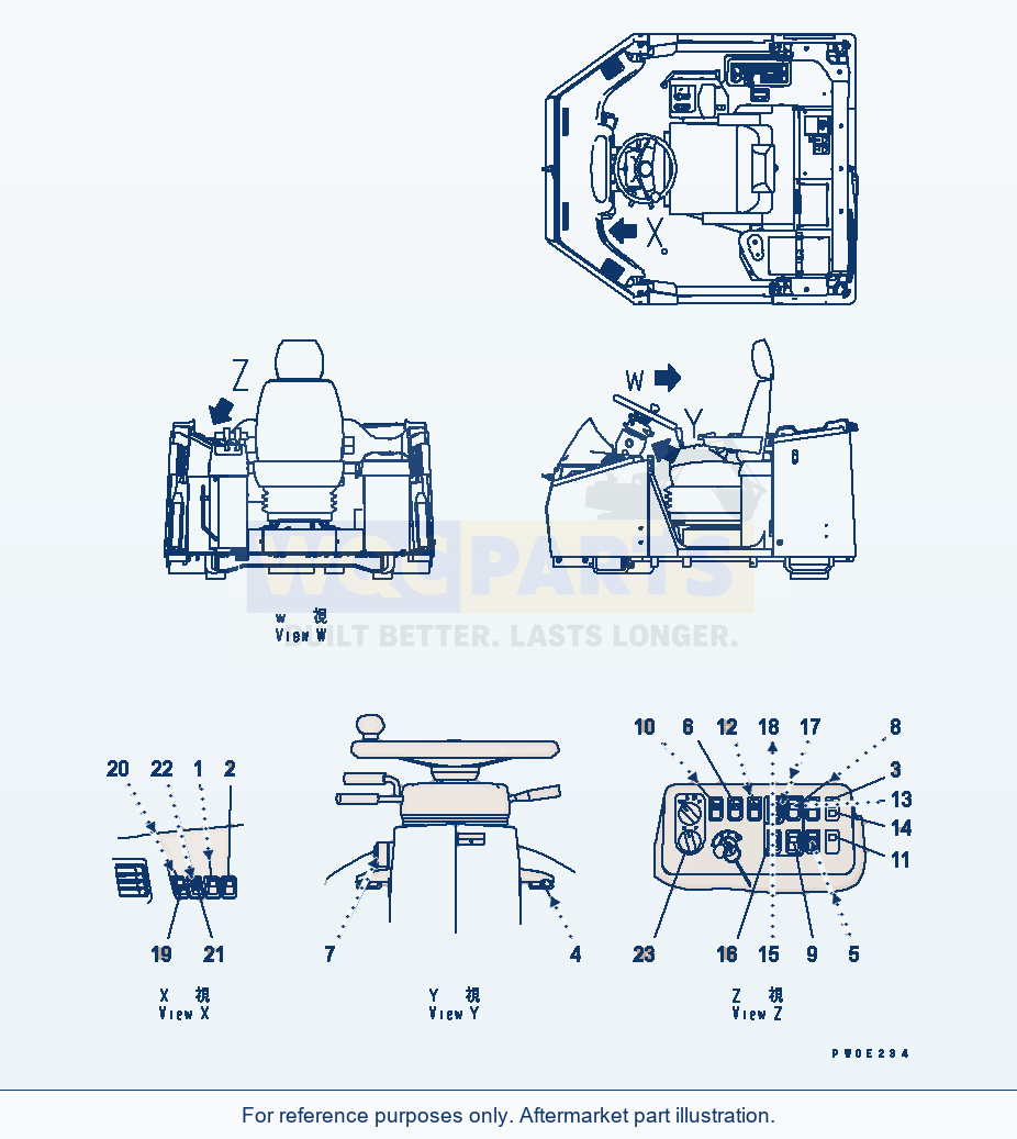 Komatsu WA380-5 Floor Frame (Decal) (English) parts diagram