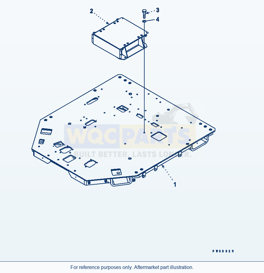 Komatsu WA380-5 Floor Frame (Except Japan) parts diagram