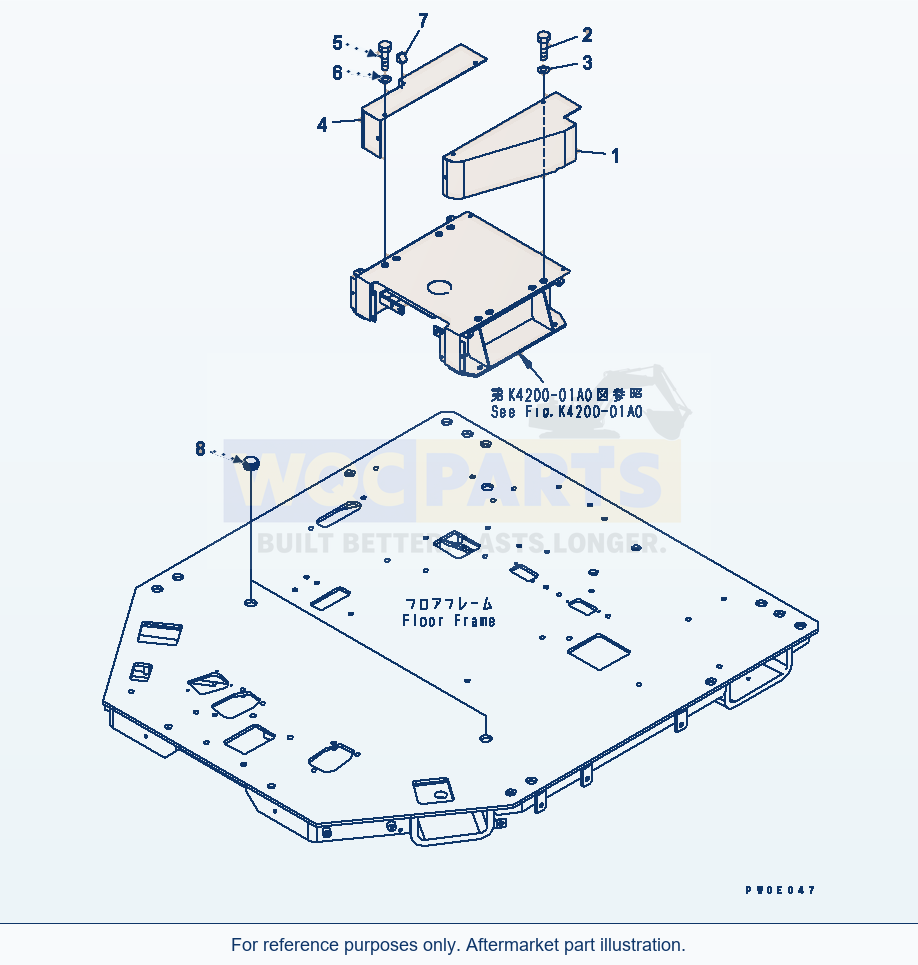 Komatsu WA380-5 Floor Frame (Floor Cover) Serial 60001-UP parts diagram