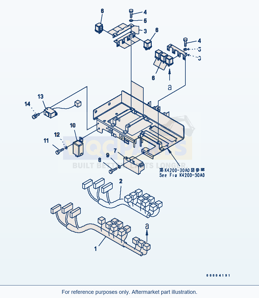 Komatsu WA380-5 Floor Frame (Relay)(#60208-) Serial 60001-UP parts diagram