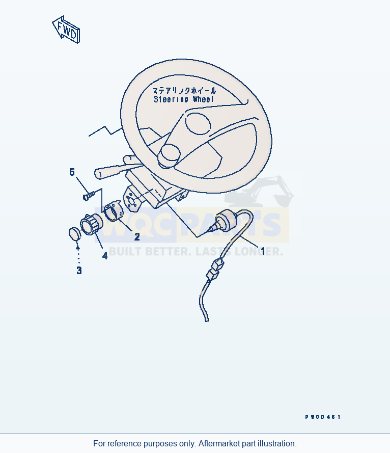 Komatsu WA380-5 Floor Frame (Wiper Switch) Serial 60001-UP parts diagram