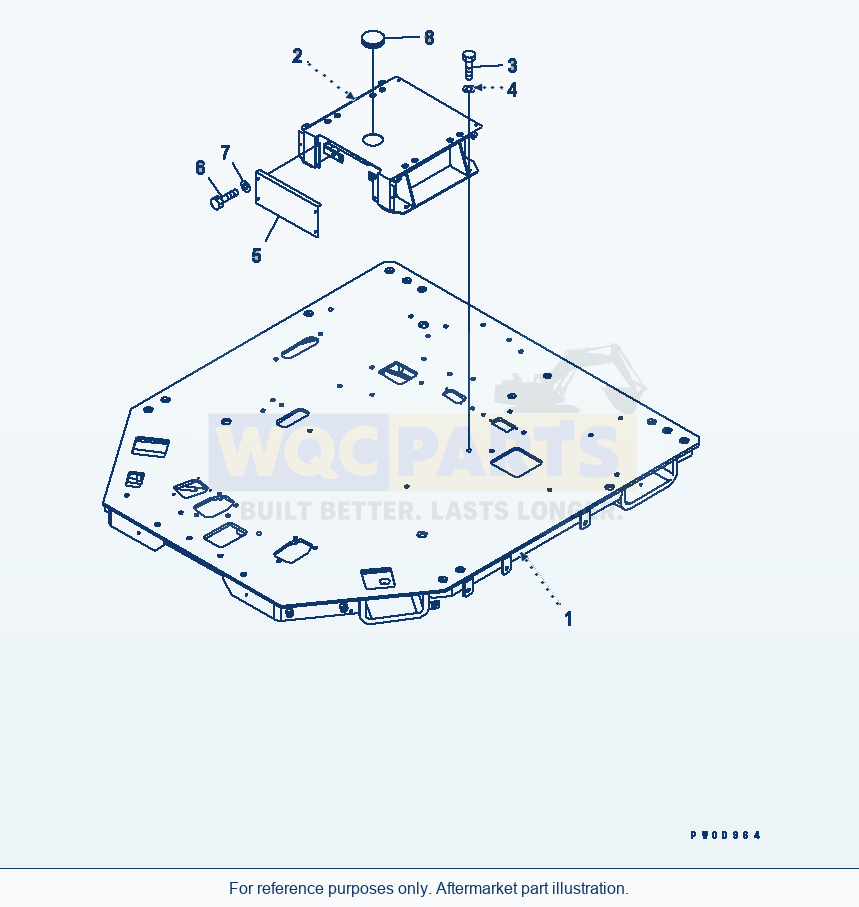 Komatsu WA380-5 Floor Frame parts diagram