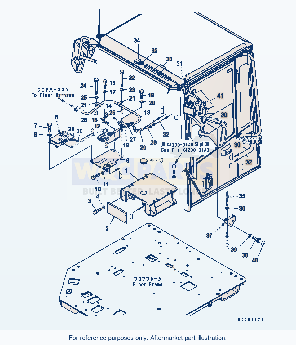 Komatsu WA380-5 Komtrax parts diagram