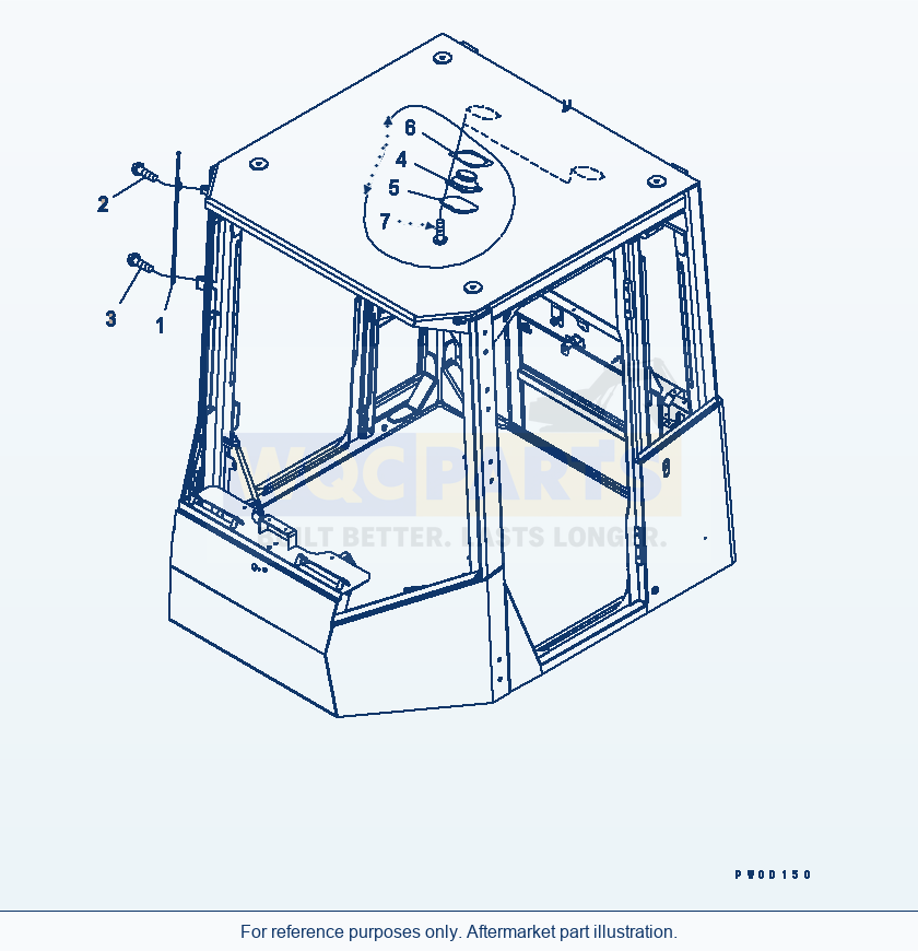 Komatsu WA380-5 Rops Cab (Antenna And Speaker) (Except Japan) parts diagram