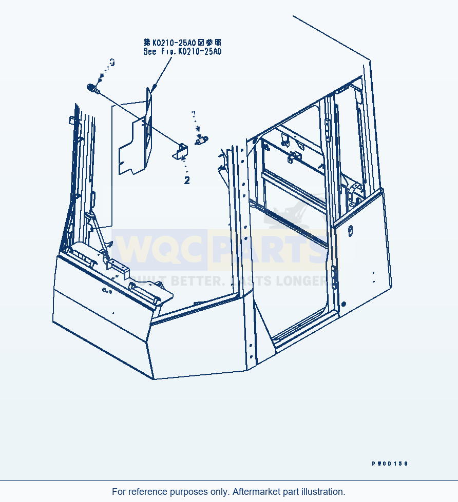 Komatsu WA380-5 Rops Cab (Cigarette Lighter) parts diagram
