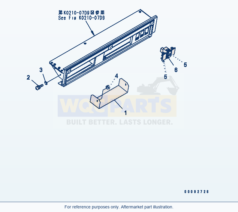 Komatsu WA380-5 Rops Cab (Cover And Switch) (With Beacon Lamp) parts diagram