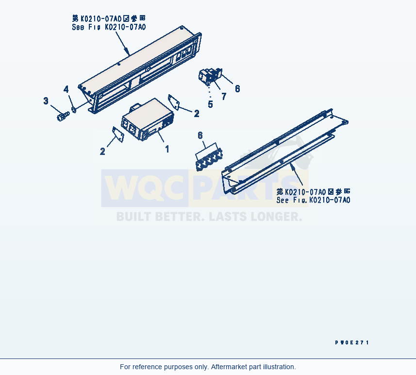 Komatsu WA380-5 Rops Cab (Radio) (For Beacon Lamp) parts diagram