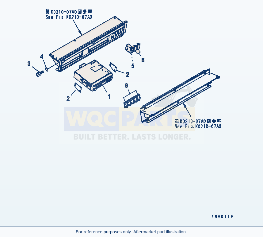 Komatsu WA380-5 Rops Cab (Radio) (With Radio Cassette) parts diagram
