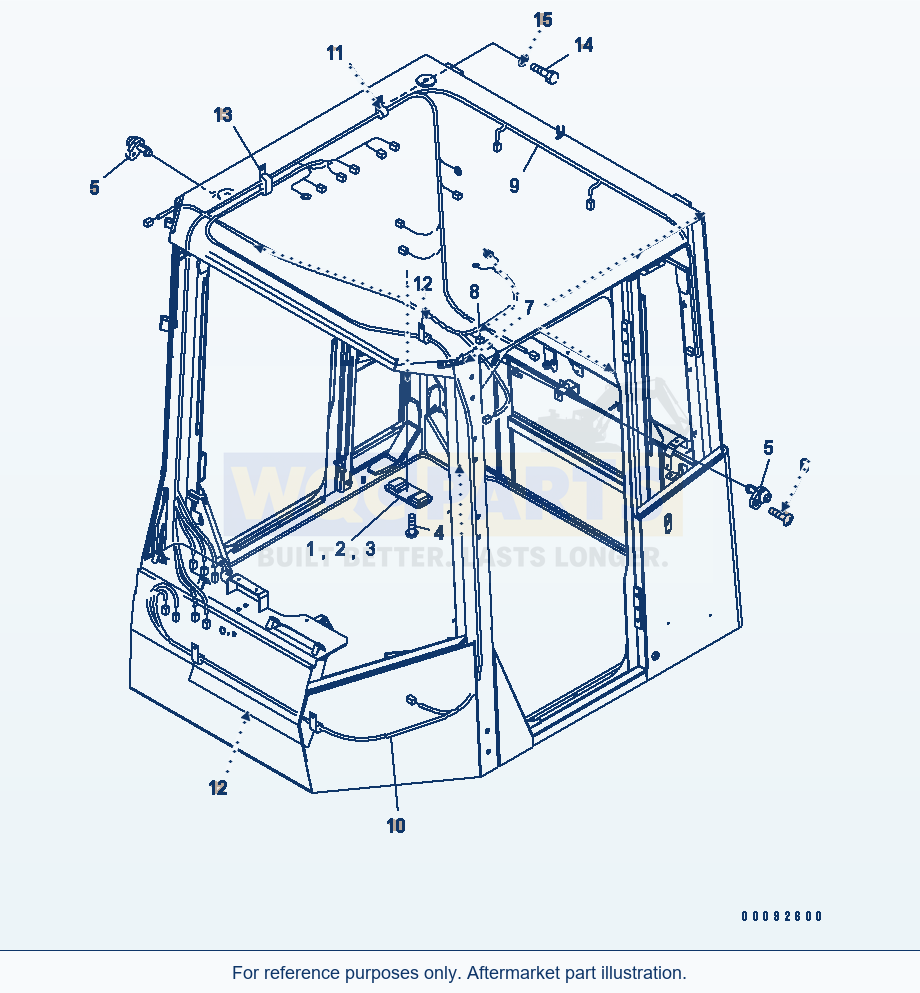 Komatsu WA380-5 Rops Cab (Room Lamp) (Except Japan) parts diagram