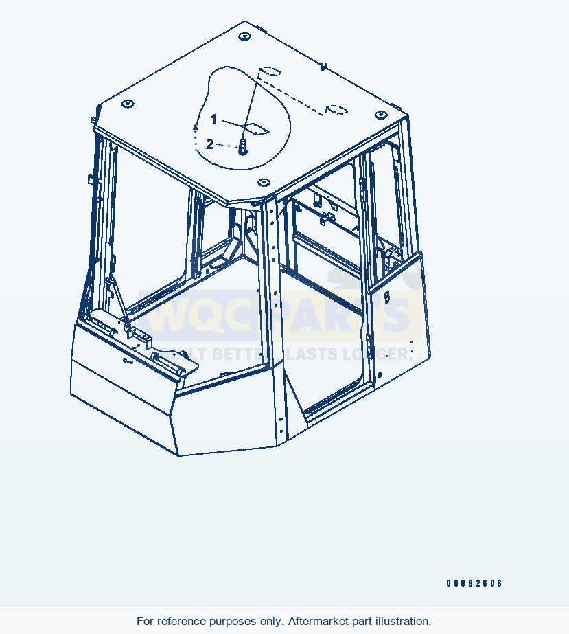 Komatsu WA380-5 Rops Cab (Speaker Cover) parts diagram