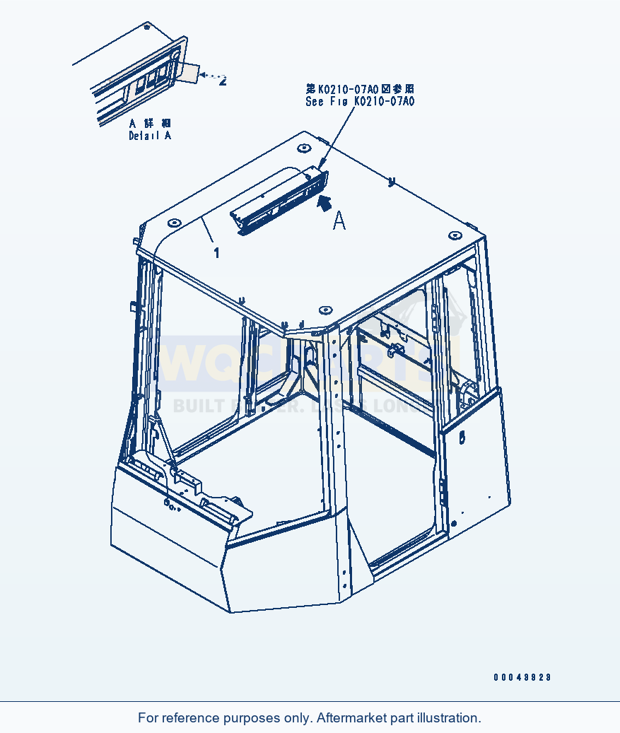 Komatsu WA380-5 Rops Cab (Switch Pump Cut-Off) parts diagram