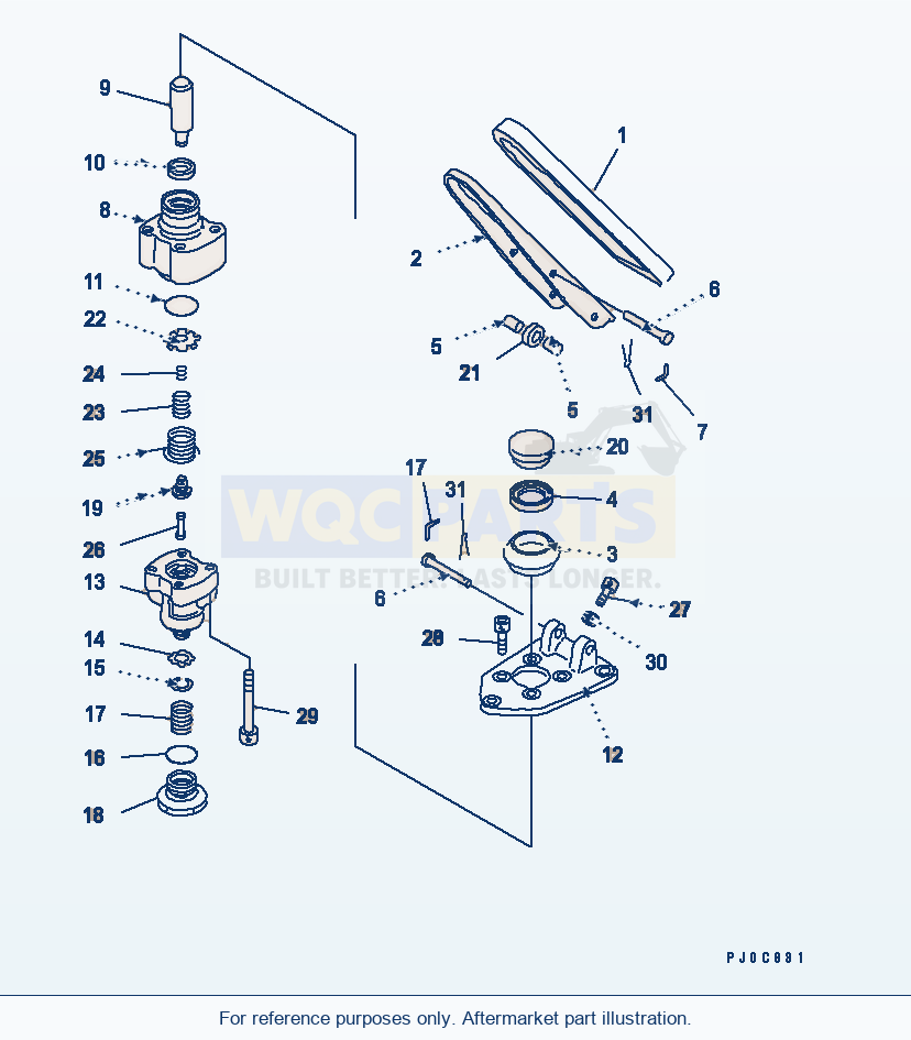 Komatsu WA380-5 Single Valve (Inner Parts) Serial 60001-UP parts diagram