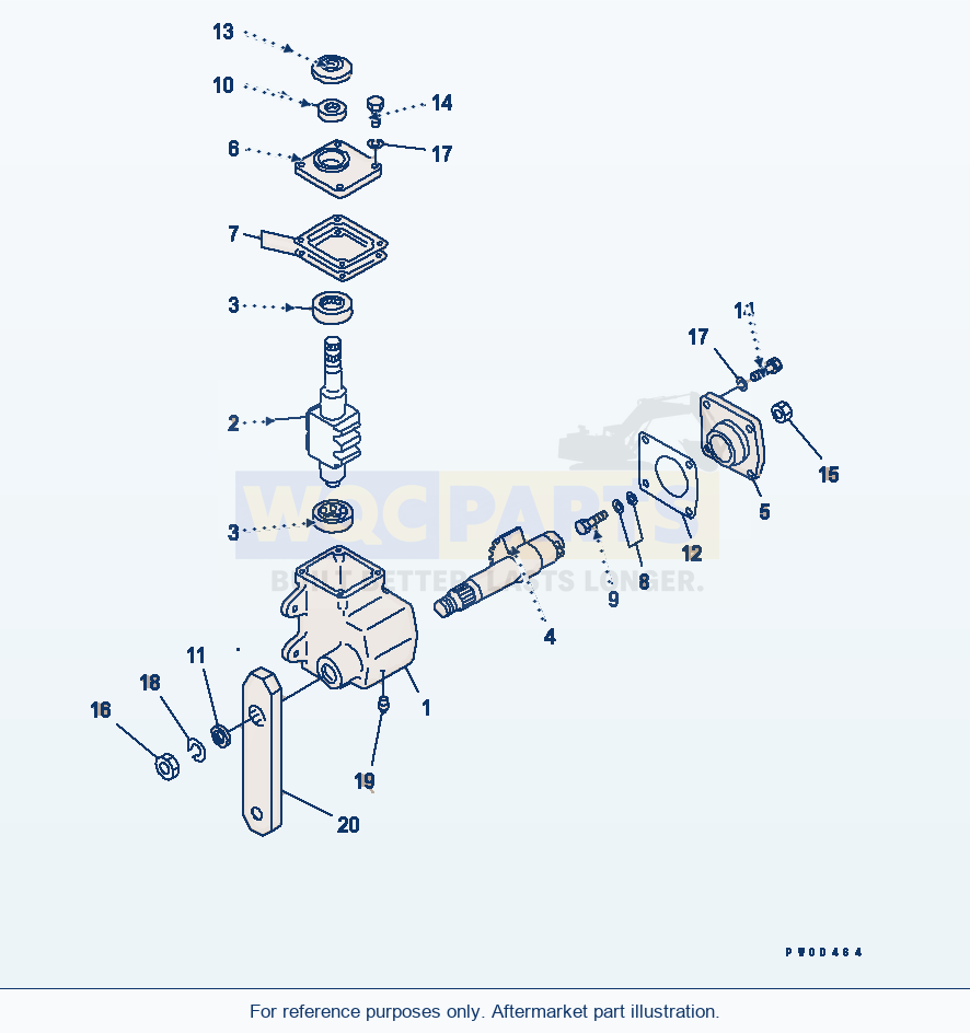 Komatsu WA380-5 Steering Wheel And Column (Gear) parts diagram