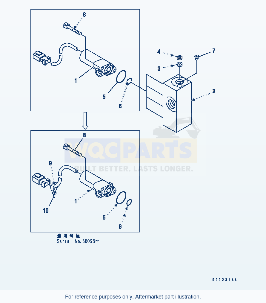 Komatsu WA380-5 Epc Valve parts diagram