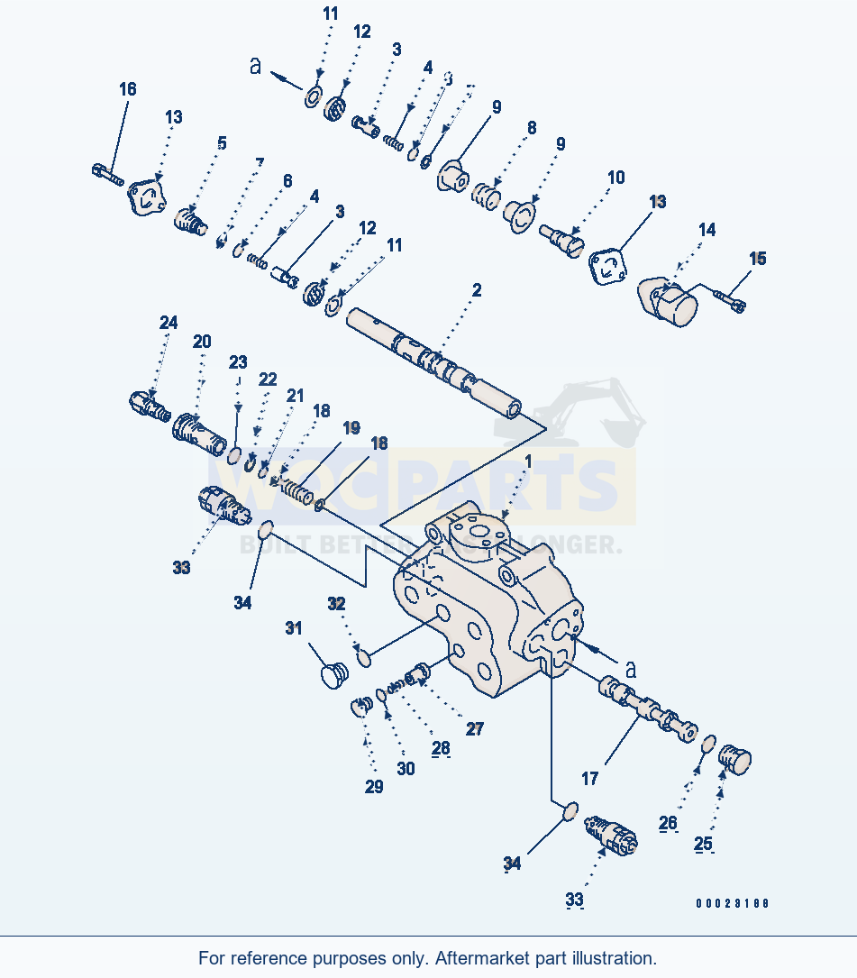 Komatsu WA380-5 Steering Valve (Steering Demand Valve) parts diagram