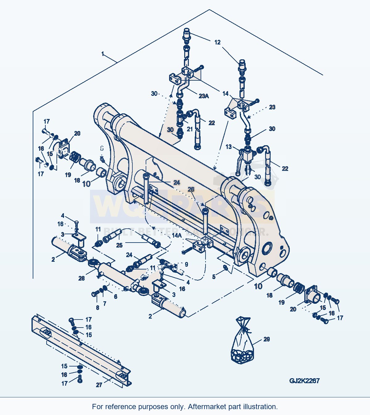 Komatsu WA380-5 Quick Coupler (Inner Parts) parts diagram