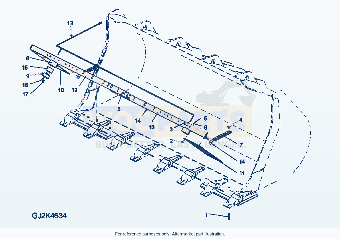 Komatsu WA380-5 Tooth Cover (Option) parts diagram
