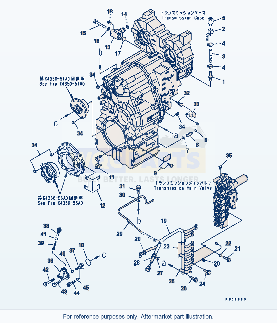 Komatsu WA380-5 Transmission (Accessory) (For Tachograph) parts diagram