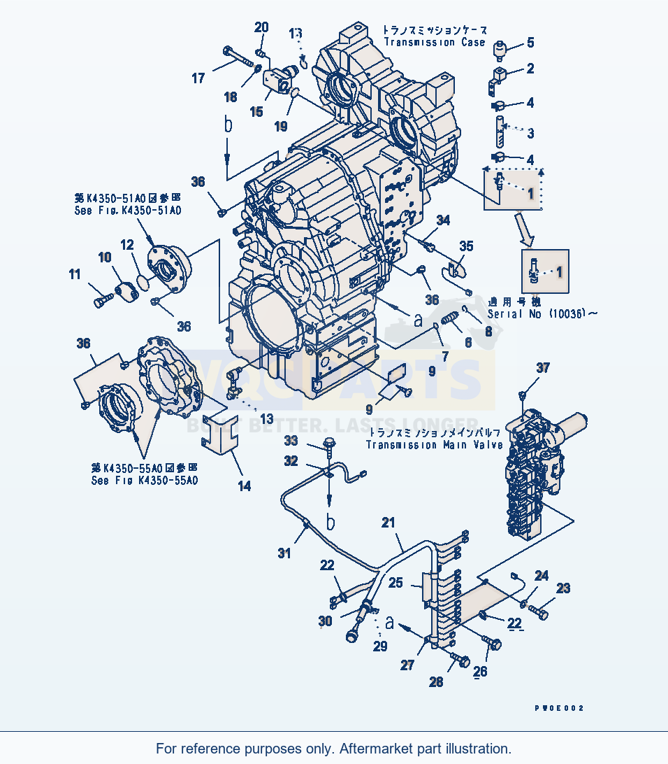 Komatsu WA380-5 Transmission (Accessory) Serial 60001-UP parts diagram