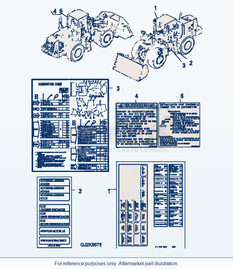 Komatsu WA380-5 Marks And Plates (Dutch) parts diagram