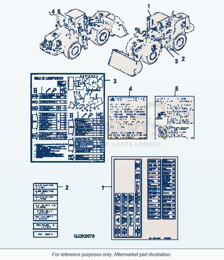 Komatsu WA380-5 Marks And Plates (Polish) parts diagram