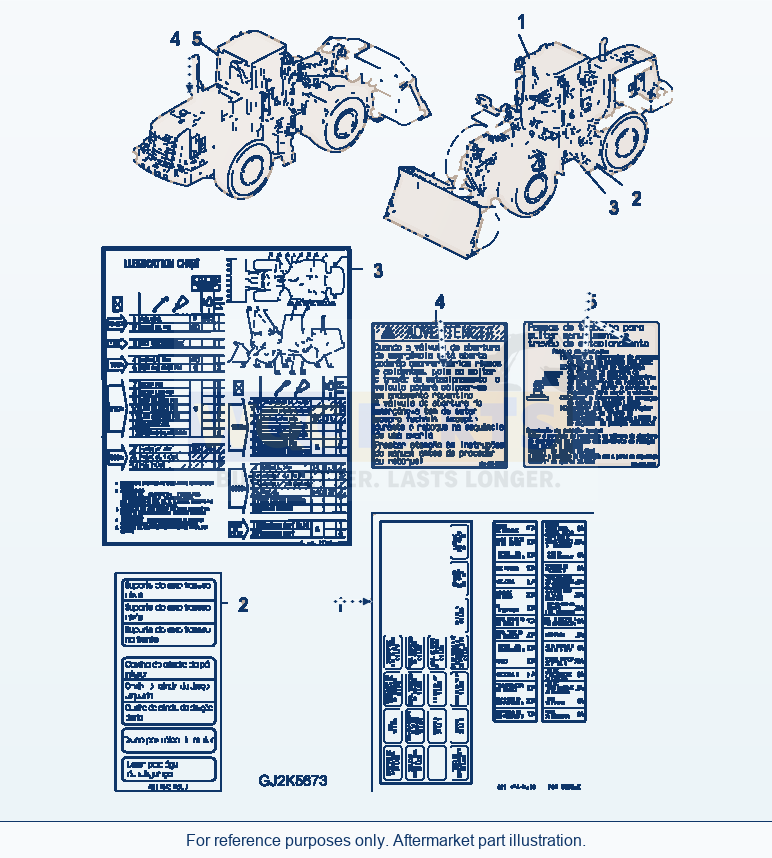 Komatsu WA380-5 Marks And Plates (Portuguese) parts diagram