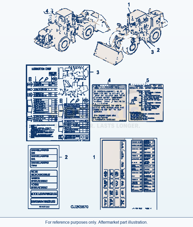 Komatsu WA380-5 Marks And Plates (Swedish) parts diagram