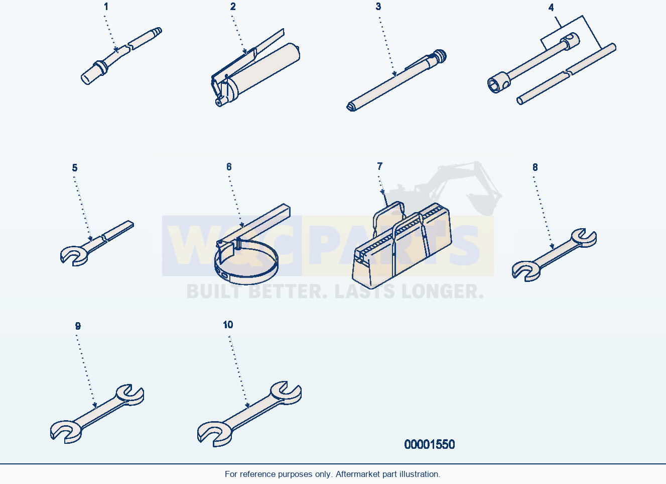 Komatsu WA380-5 Tool Kit Komatsu (Option) parts diagram
