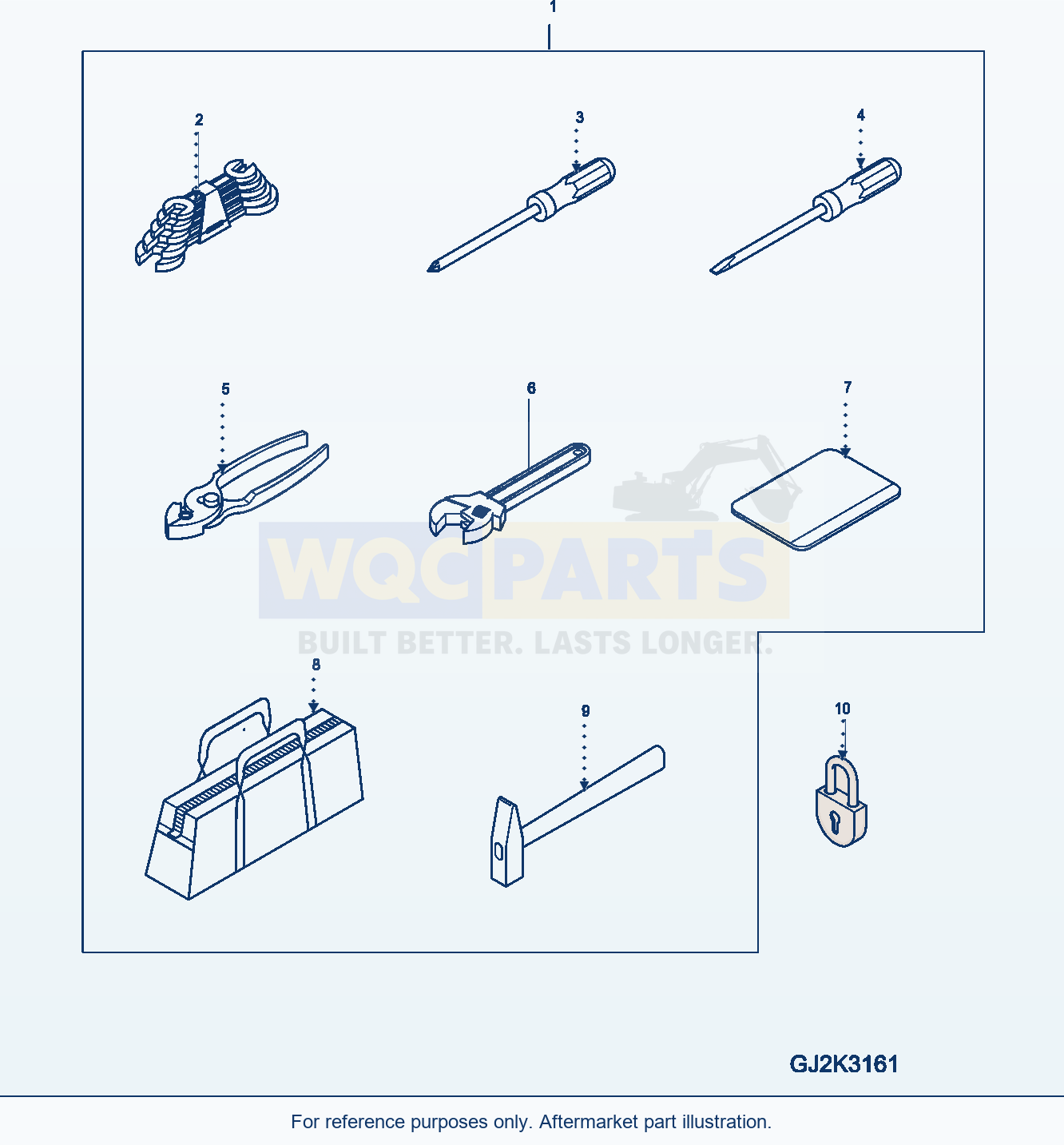 Komatsu WA380-5 Tool Serial H50051 - UP parts diagram
