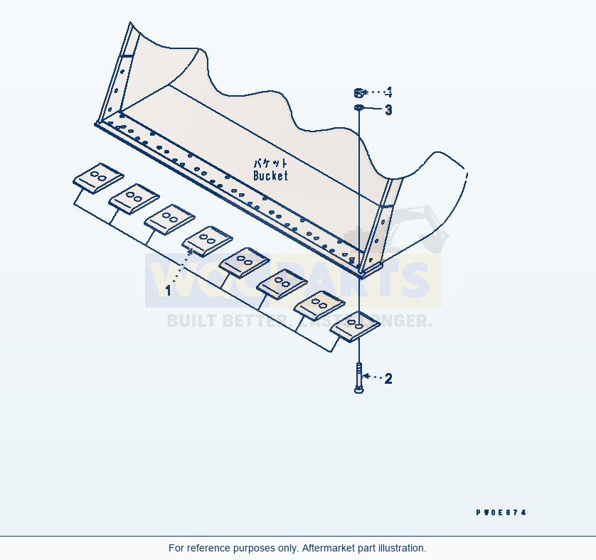 Komatsu WA380-5 Bolt On Cutting Edge (For Segment) parts diagram