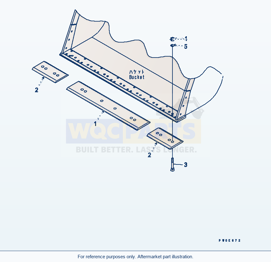 Komatsu WA380-5 Bolt On Cutting Edge Serial 60001-UP parts diagram