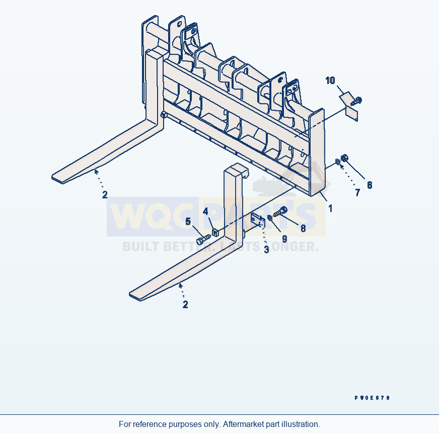 Komatsu WA380-5 Lumber Fork parts diagram
