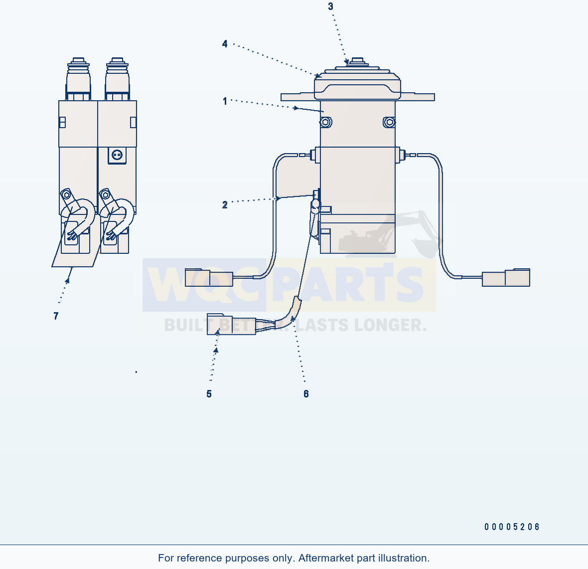 Komatsu WA380-5 Electric Lever (Inner Parts) parts diagram