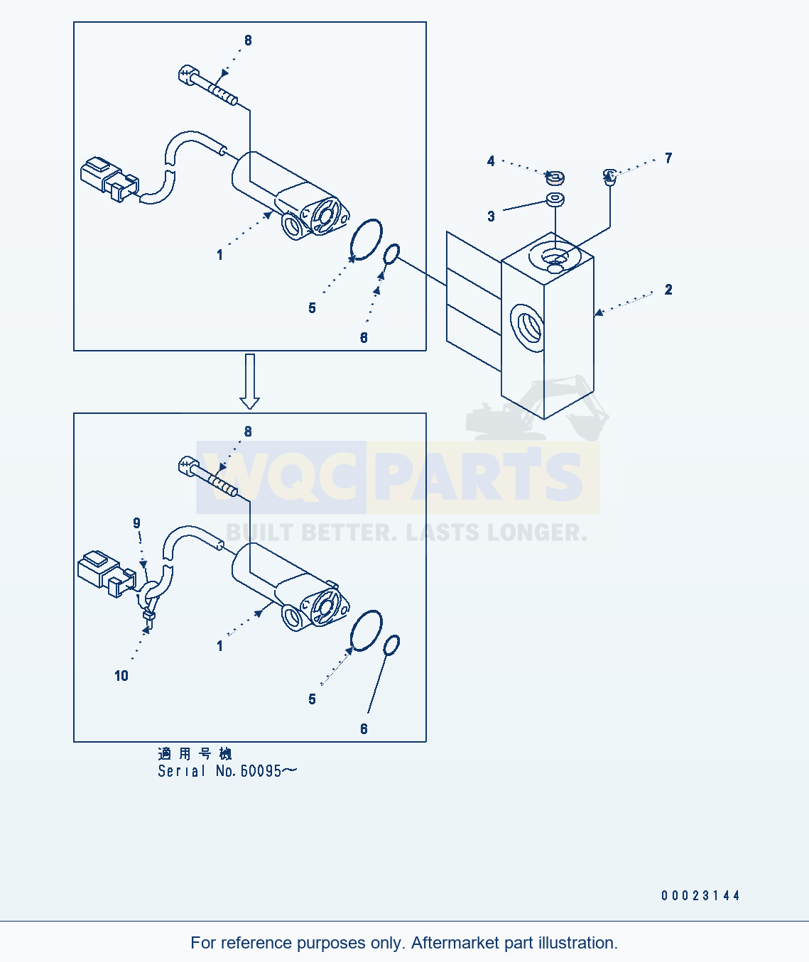Komatsu WA380-5 Epc Valve (Inner Parts) parts diagram
