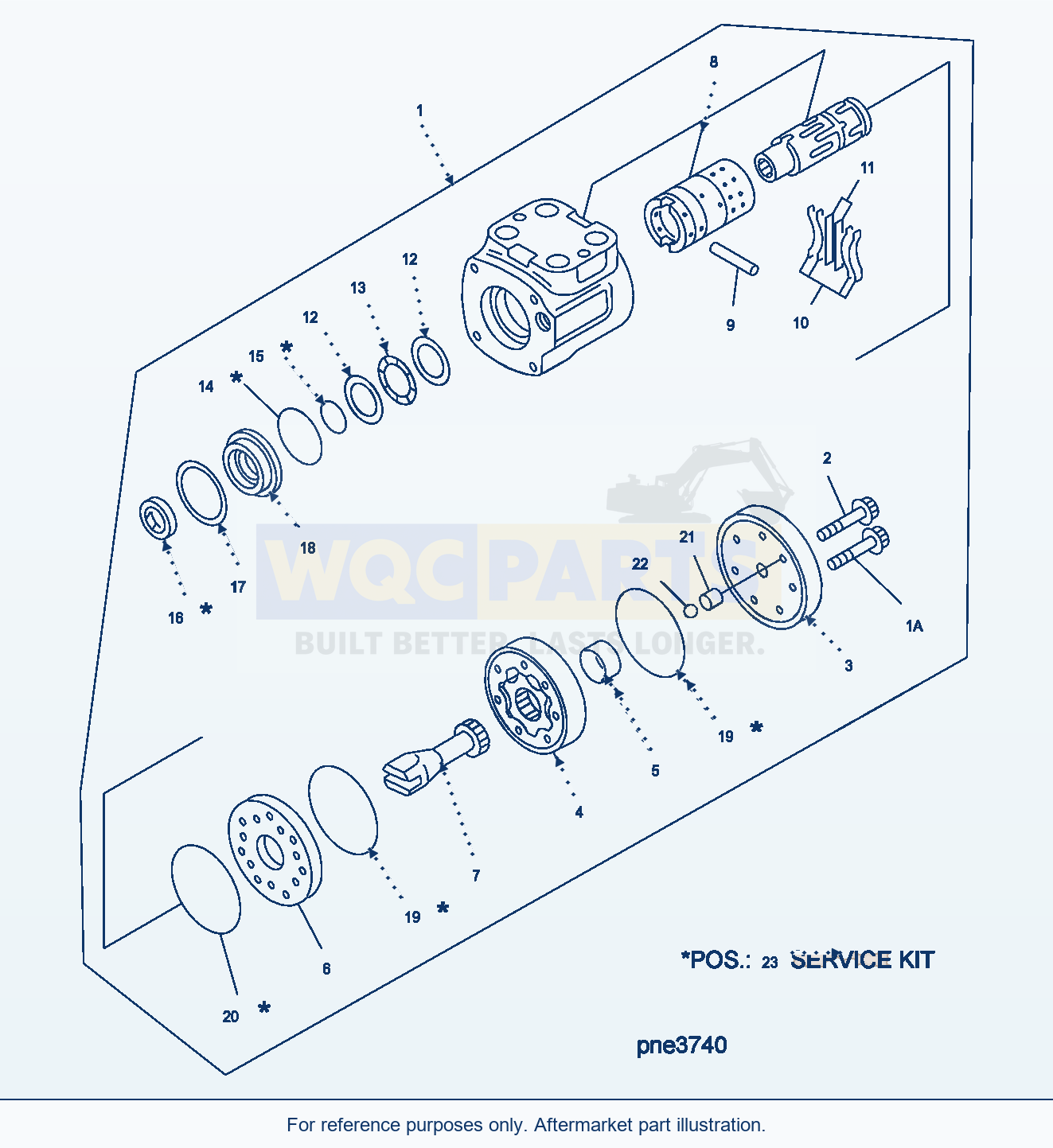 Komatsu WA380-5 Orbitrol Valve (Inner Parts) Serial H50051 - UP parts diagram