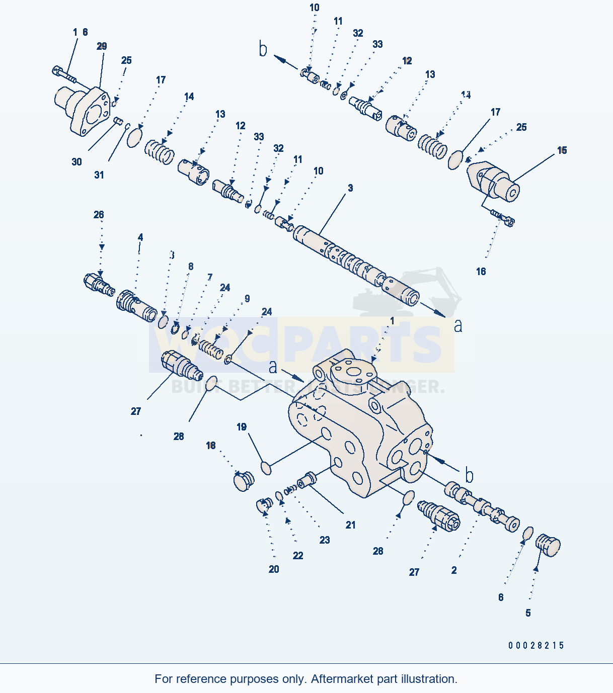 Komatsu WA380-5 Steering Valve (Inner Parts) parts diagram