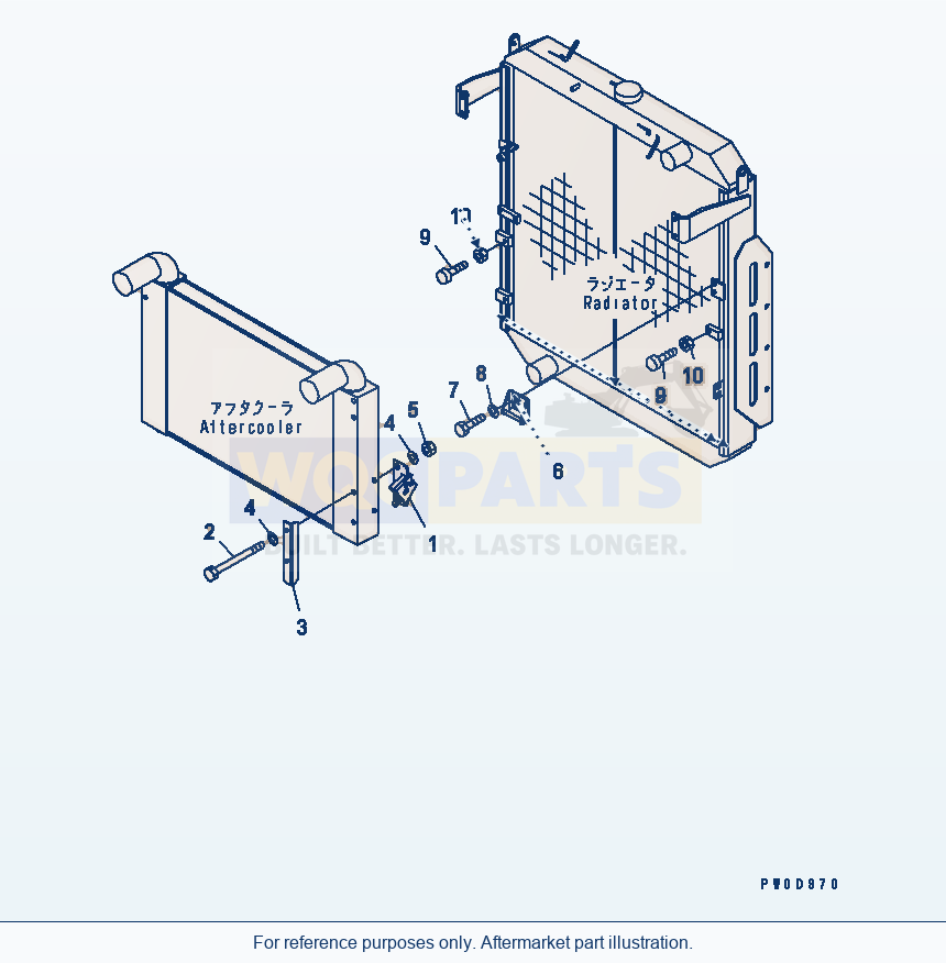 Komatsu WA380-5L Radiator (Lock) parts diagram