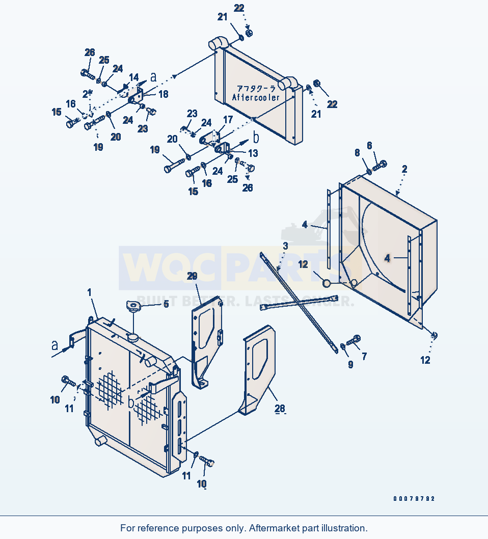 Komatsu WA380-5L Radiator parts diagram