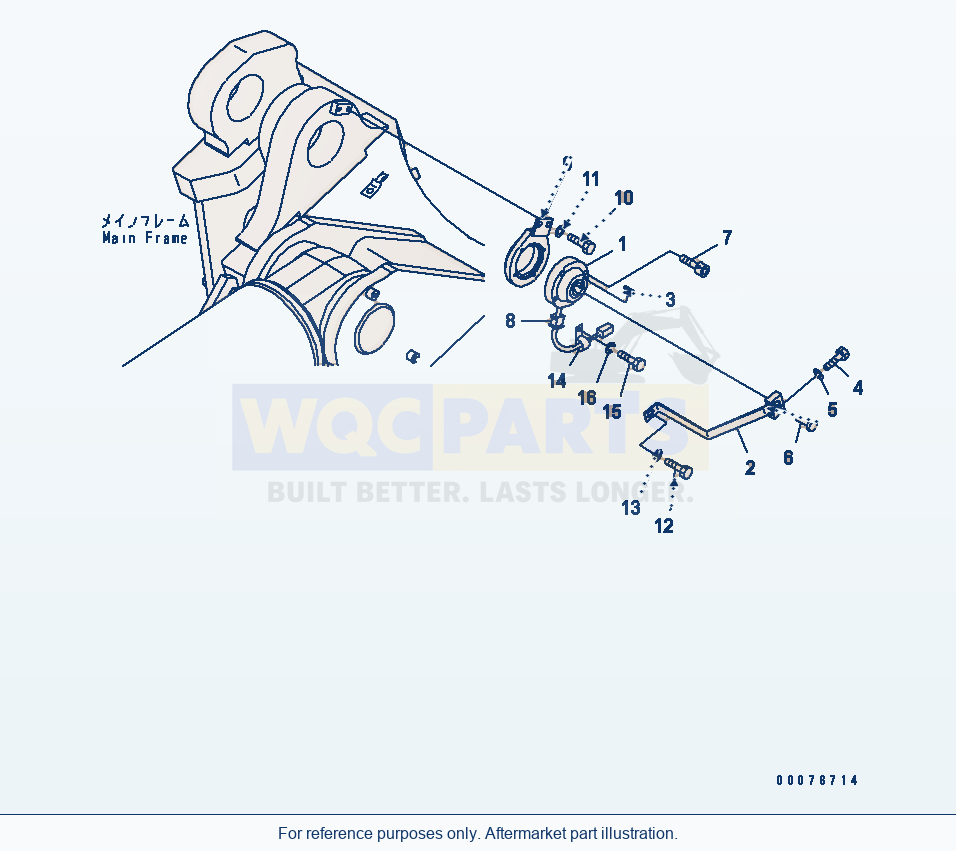 Komatsu WA380-5L Electrical Equipment (Boom Angle Sensor) parts diagram