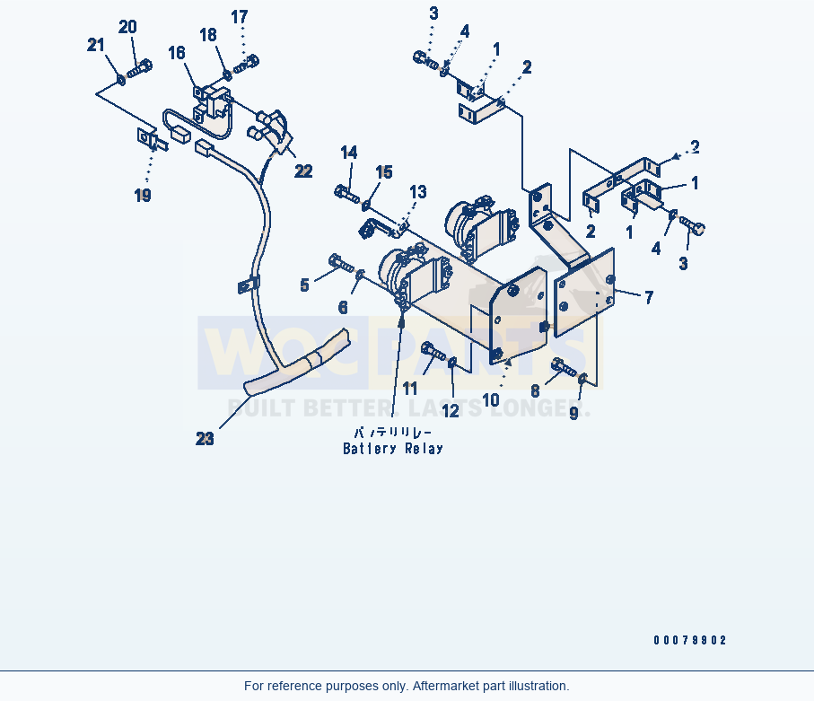 Komatsu WA380-5L Rear Harness (Mount Bracket) parts diagram