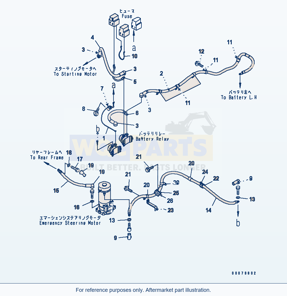 Komatsu WA380-5L Rear Harness (Wire And Cable) parts diagram