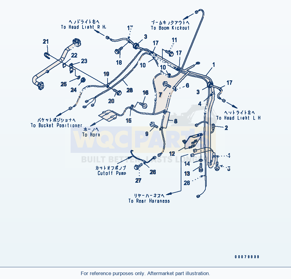 Komatsu WA380-5L Wiring Harness (Main) parts diagram