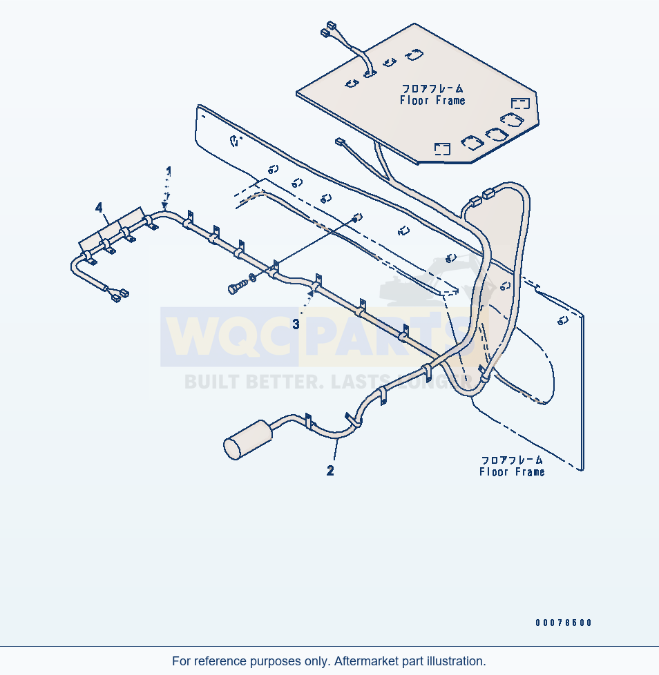 Komatsu WA380-5L Wiring Harness (Waste Handler Cooling Fan) parts diagram